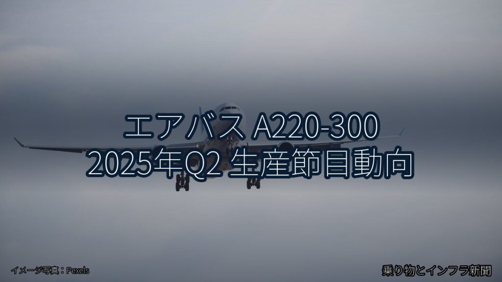エアバス A220-300 2025年Q2 生産節目動向（乗り物とインフラ新聞）