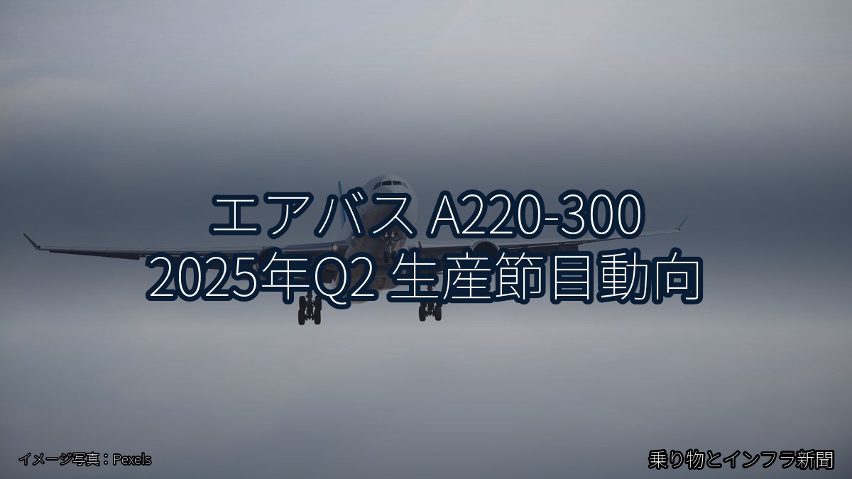 エアバス A220-300 2025年Q2 生産節目動向（乗り物とインフラ新聞）