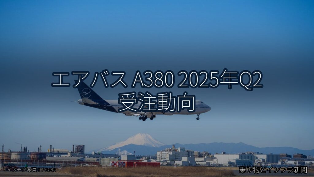 エアバス A380 2025年Q2 受注動向（乗り物とインフラ新聞）