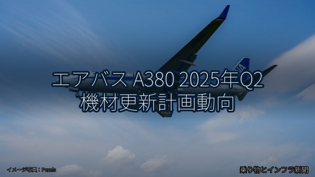 エアバス A380 2025年Q2 機材更新計画動向（乗り物とインフラ新聞）