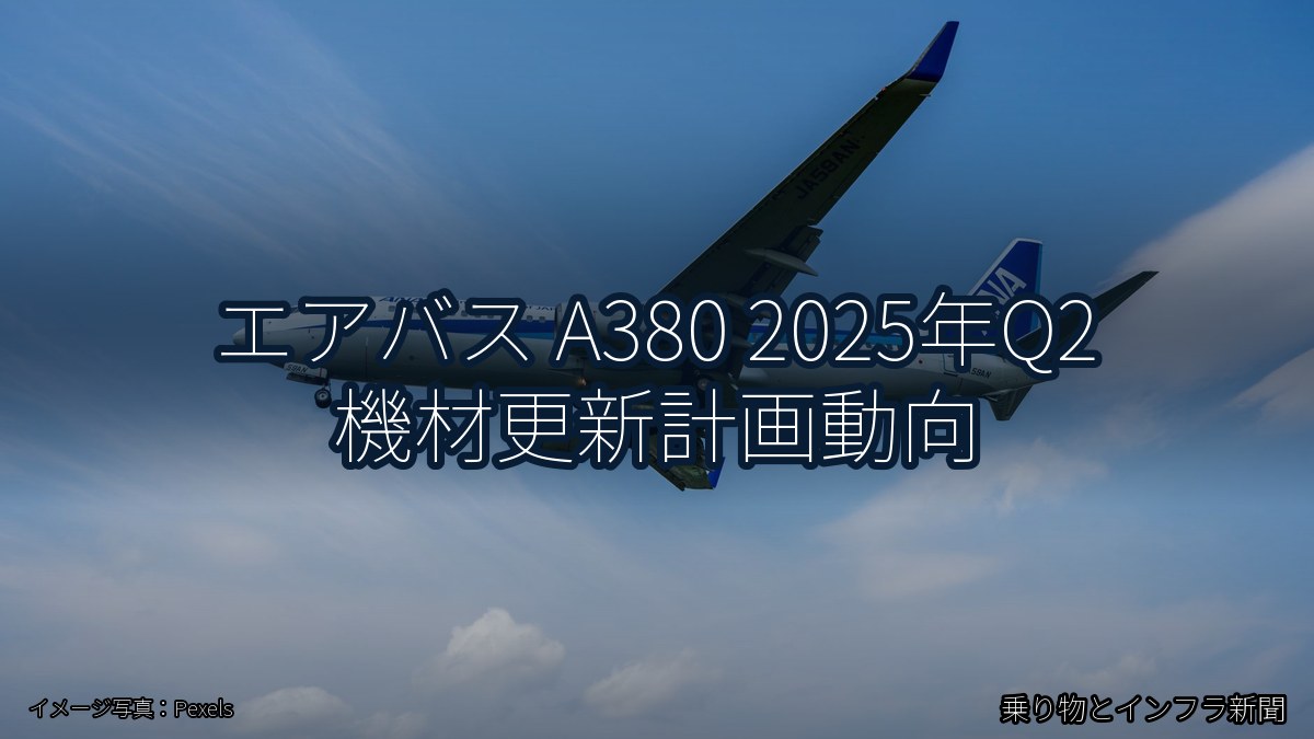 エアバス A380 2025年Q2 機材更新計画動向（乗り物とインフラ新聞）