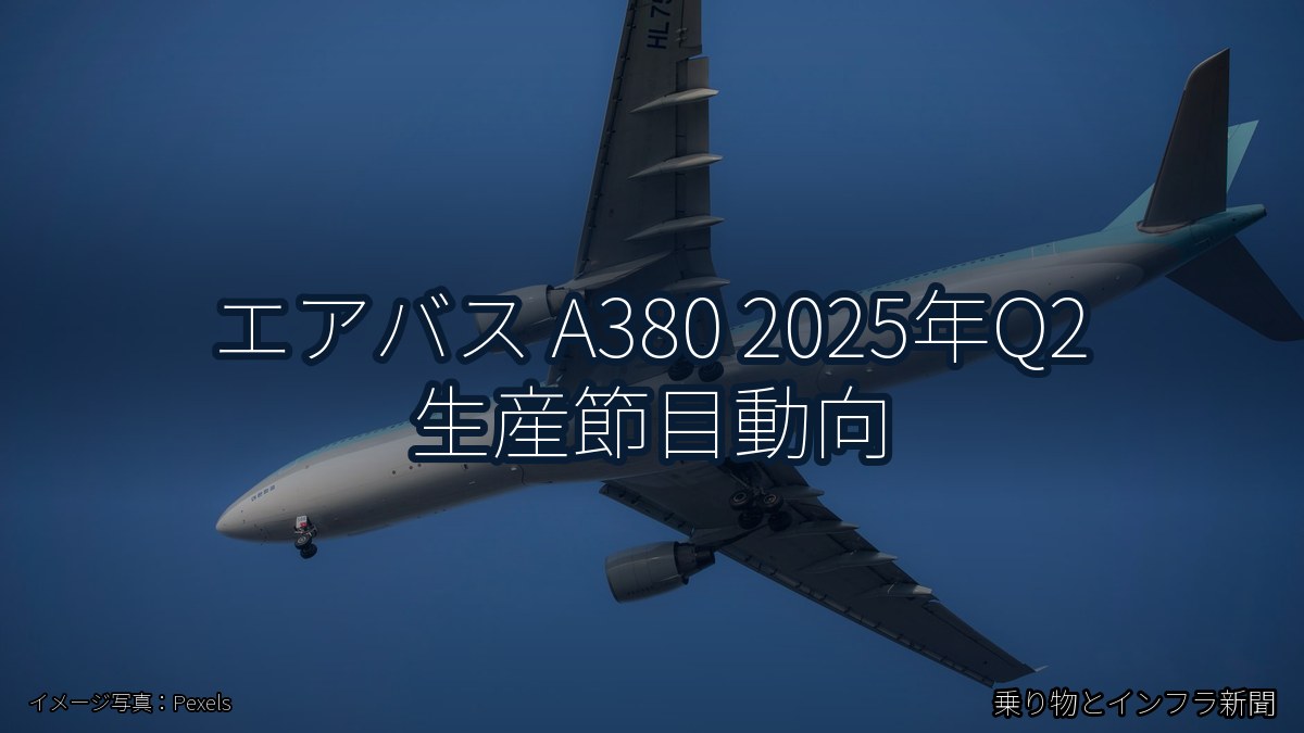 エアバス A380 2025年Q2 生産節目動向（乗り物とインフラ新聞）