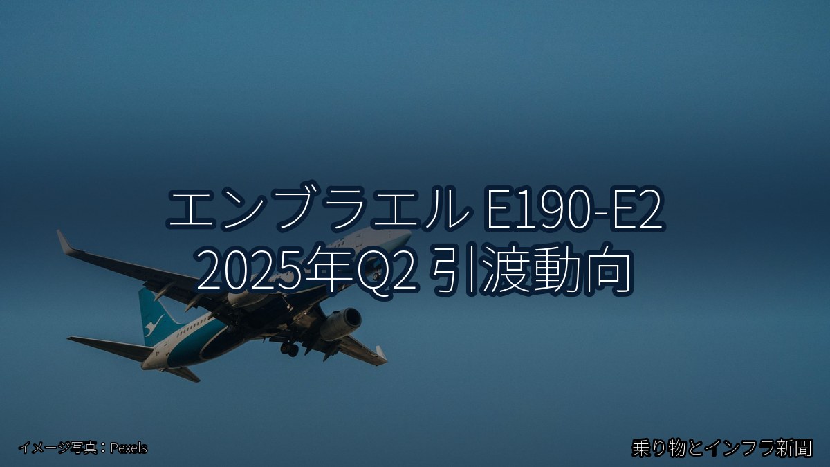 エンブラエル E190-E2 2025年Q2 引渡動向（乗り物とインフラ新聞）