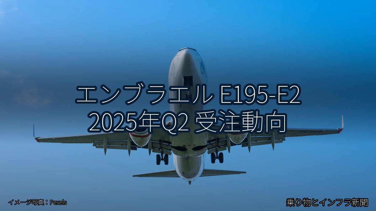 エンブラエル E195-E2 2025年Q2 受注動向（乗り物とインフラ新聞）