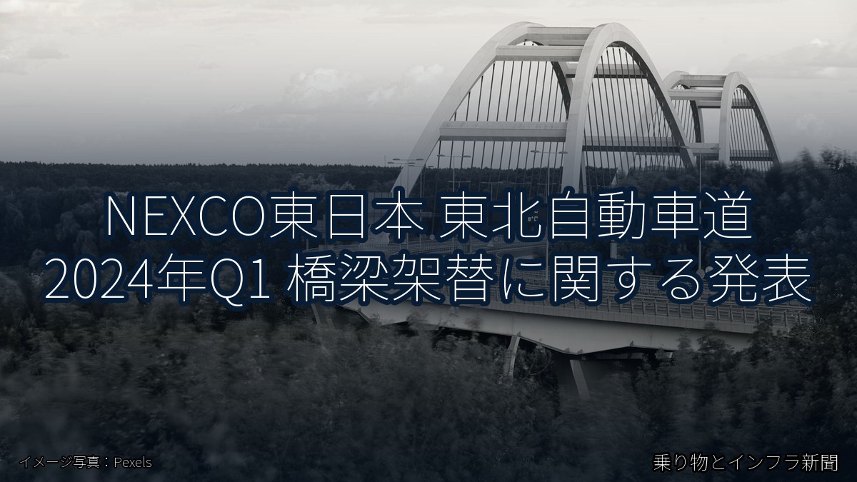 NEXCO東日本 東北自動車道 2024年Q1 橋梁架替に関する発表(乗り物とインフラ新聞)