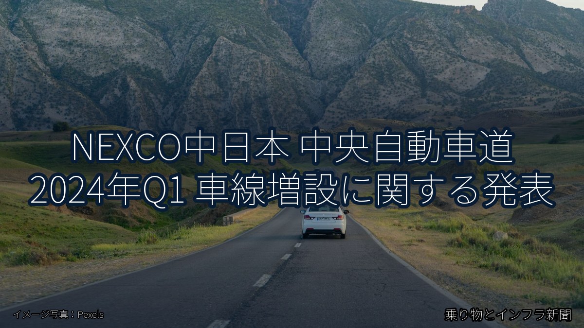 NEXCO中日本 中央自動車道 2024年Q1 車線増設に関する発表（乗り物とインフラ新聞）