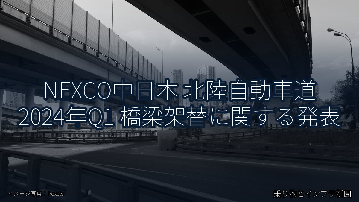 NEXCO中日本 北陸自動車道 2024年Q1 橋梁架替に関する発表(乗り物とインフラ新聞)