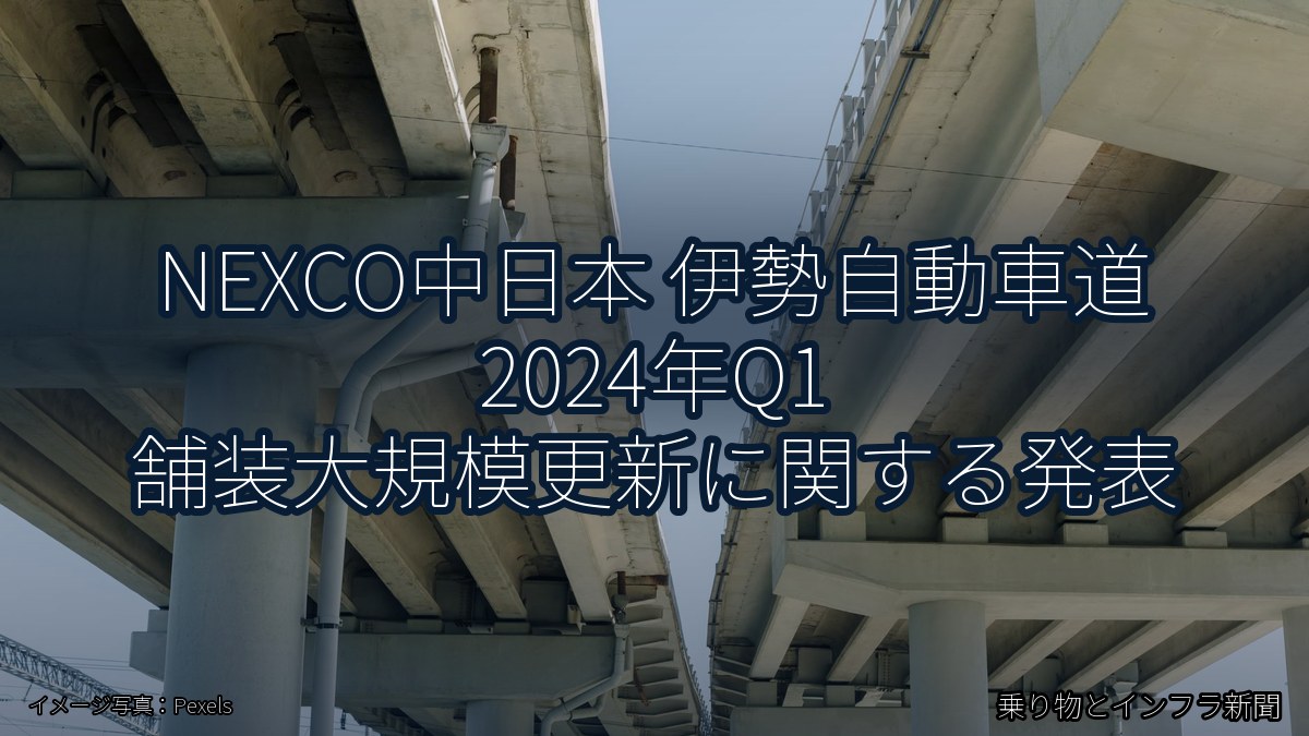 NEXCO中日本 伊勢自動車道 2024年Q1 舗装大規模更新に関する発表（乗り物とインフラ新聞）
