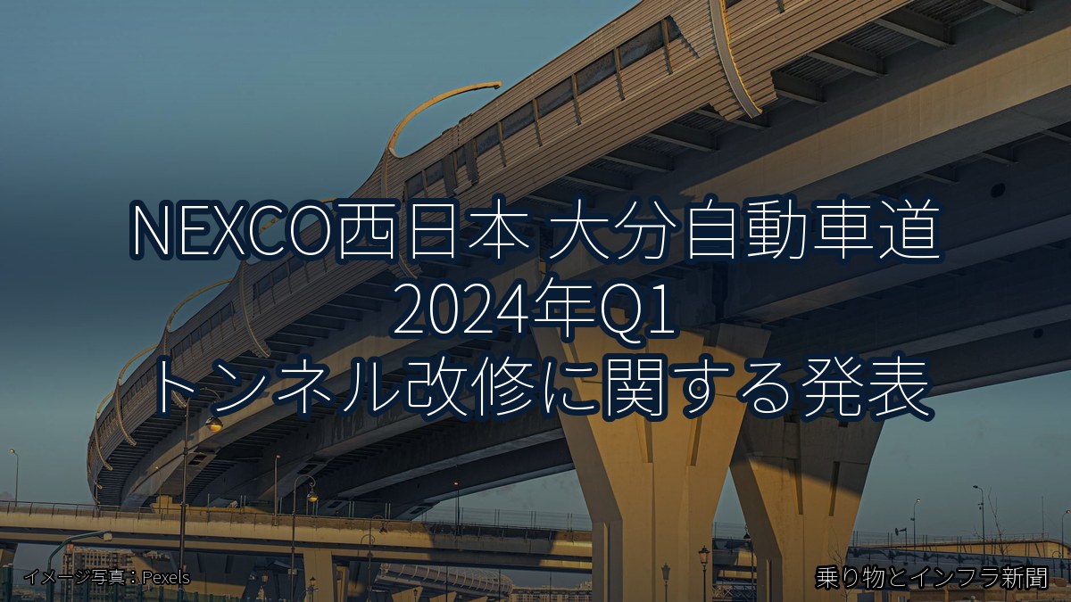NEXCO西日本 大分自動車道 2024年Q1 トンネル改修に関する発表（乗り物とインフラ新聞）