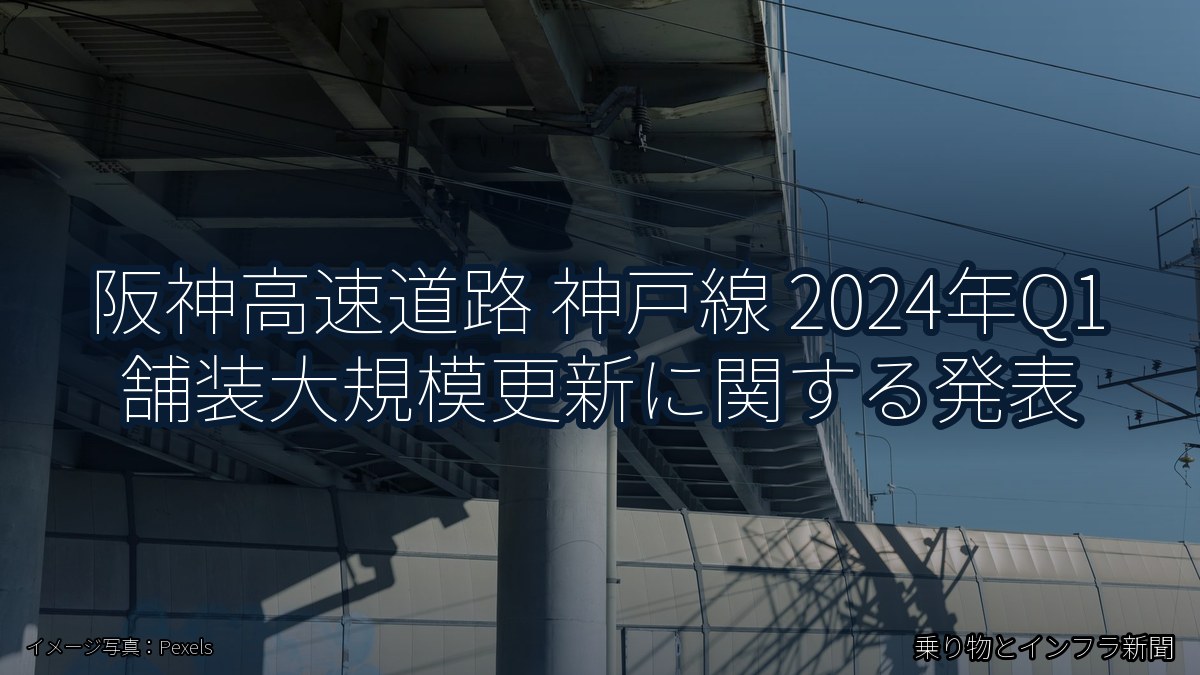 阪神高速道路 神戸線 2024年Q1 舗装大規模更新に関する発表（乗り物とインフラ新聞）