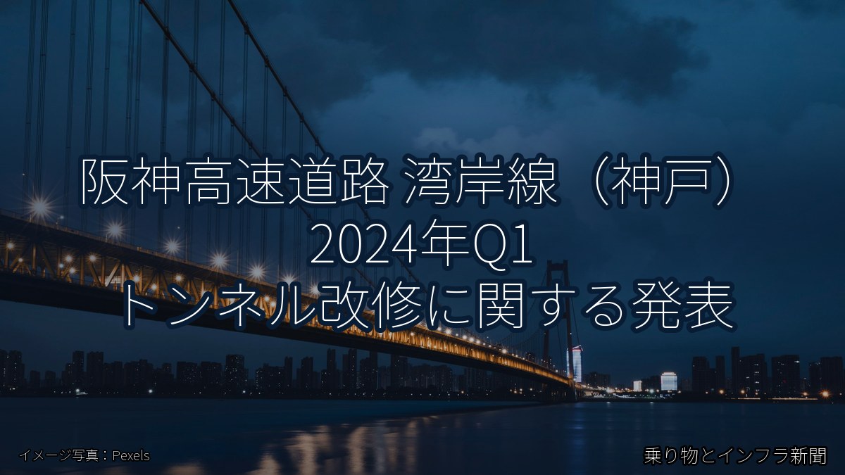 阪神高速道路 湾岸線（神戸） 2024年Q1 トンネル改修に関する発表（乗り物とインフラ新聞）