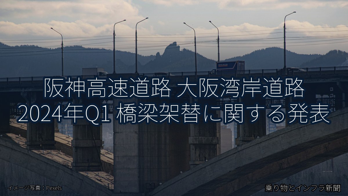阪神高速道路 大阪湾岸道路 2024年Q1 橋梁架替に関する発表(乗り物とインフラ新聞)