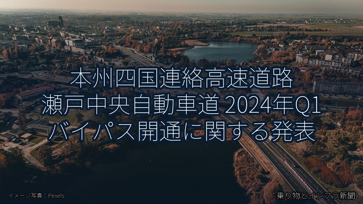 本州四国連絡高速道路 瀬戸中央自動車道 2024年Q1 バイパス開通に関する発表（乗り物とインフラ新聞）