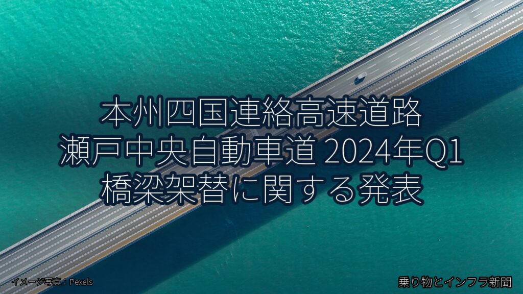 本州四国連絡高速道路 瀬戸中央自動車道 2024年Q1 橋梁架替に関する発表（乗り物とインフラ新聞）