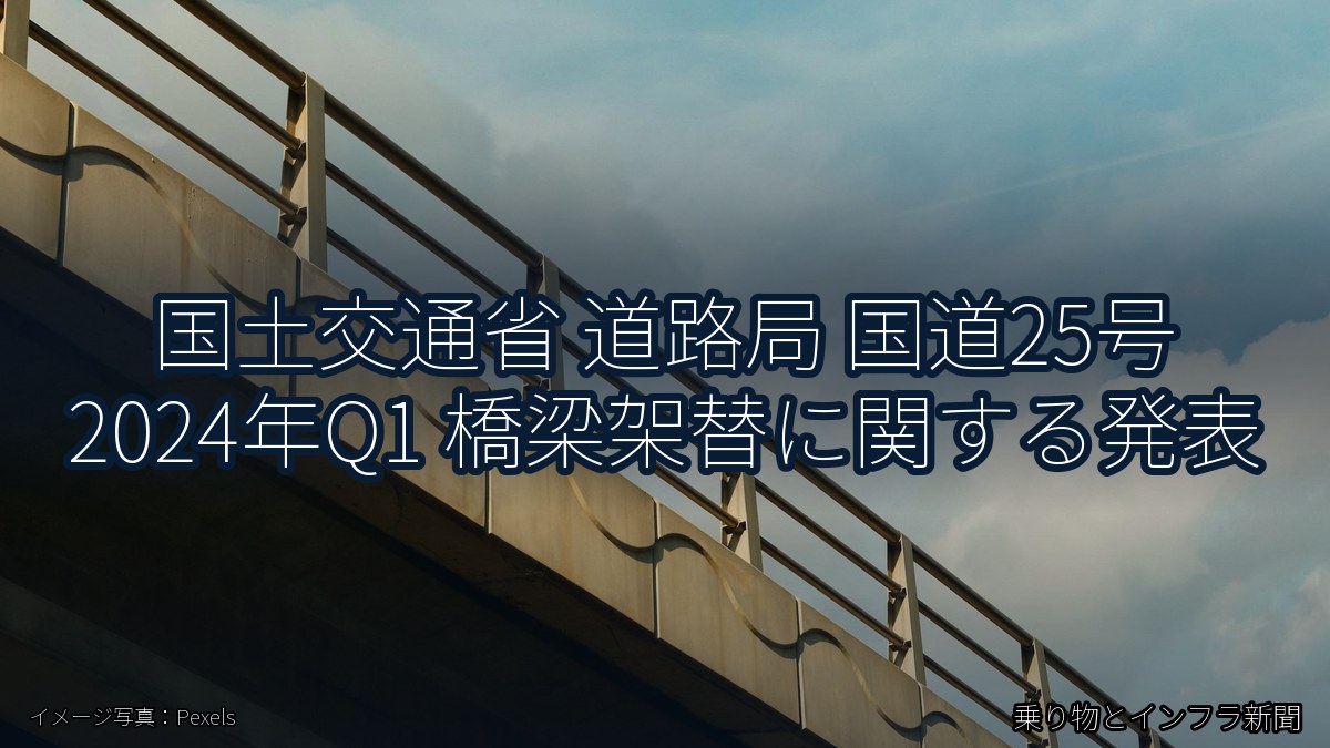 国土交通省 道路局 国道25号 2024年Q1 橋梁架替に関する発表（乗り物とインフラ新聞）