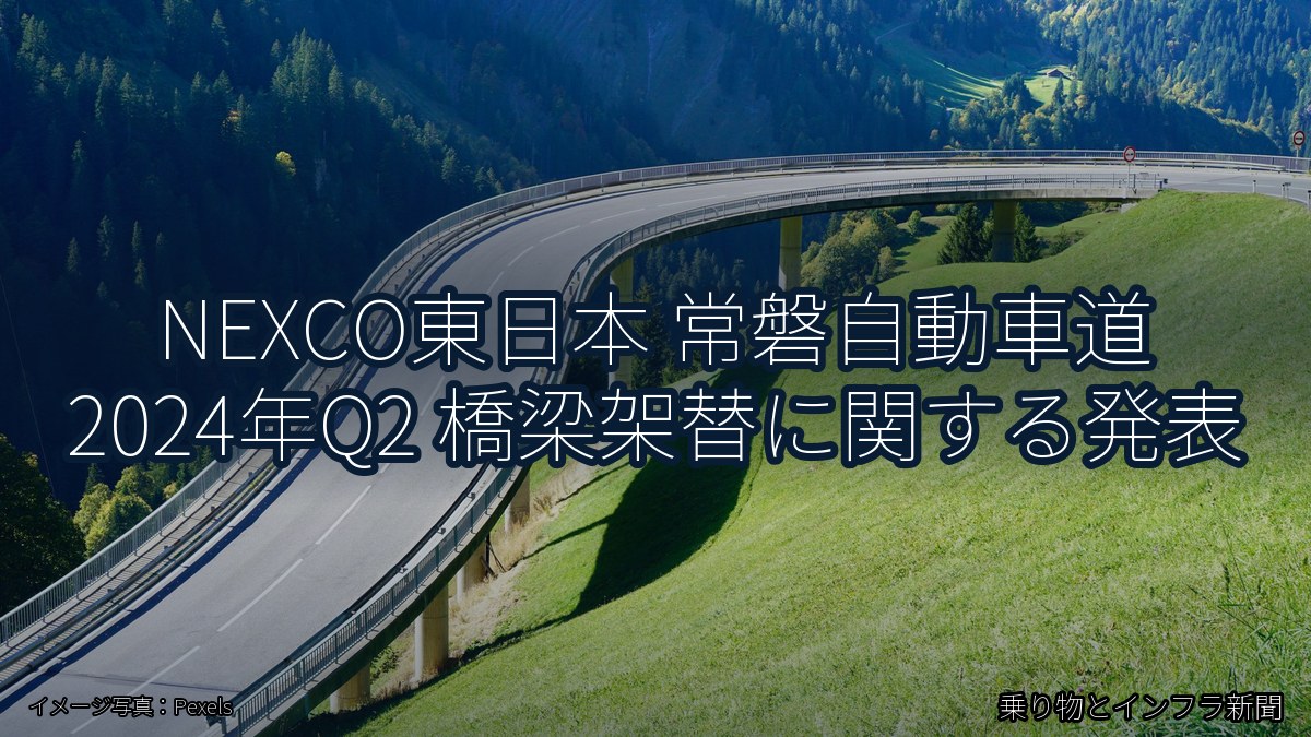NEXCO東日本 常磐自動車道 2024年Q2 橋梁架替に関する発表（乗り物とインフラ新聞）