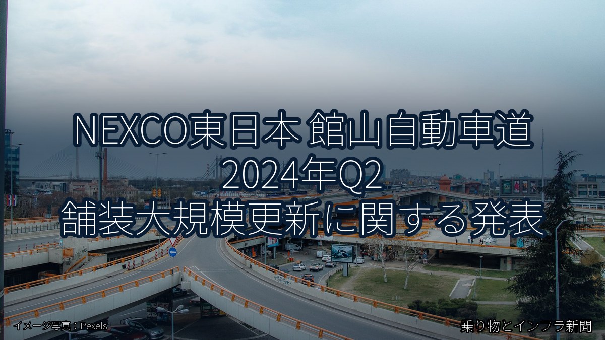 NEXCO東日本 館山自動車道 2024年Q2 舗装大規模更新に関する発表（乗り物とインフラ新聞）