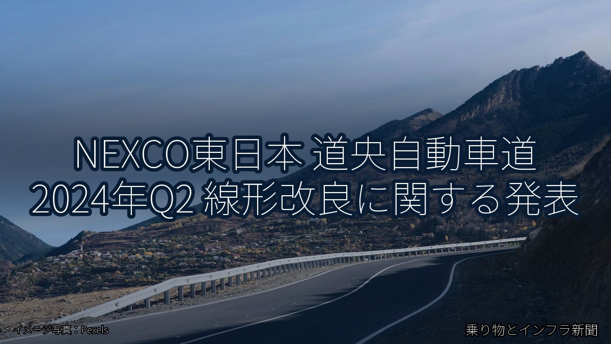 NEXCO東日本 道央自動車道 2024年Q2 線形改良に関する発表（乗り物とインフラ新聞）