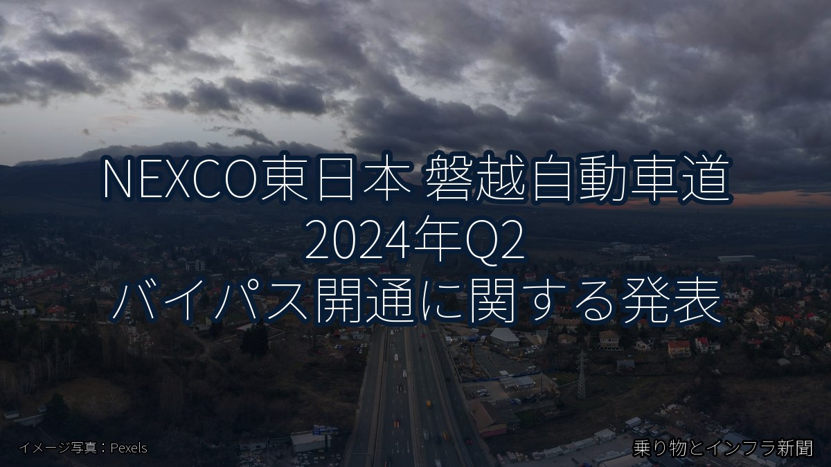 NEXCO東日本 磐越自動車道 2024年Q2 バイパス開通に関する発表（乗り物とインフラ新聞）