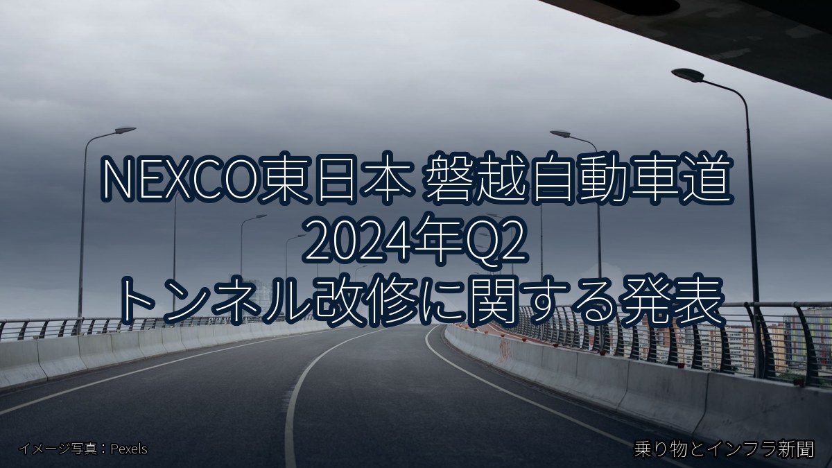 NEXCO東日本 磐越自動車道 2024年Q2 トンネル改修に関する発表(乗り物とインフラ新聞)
