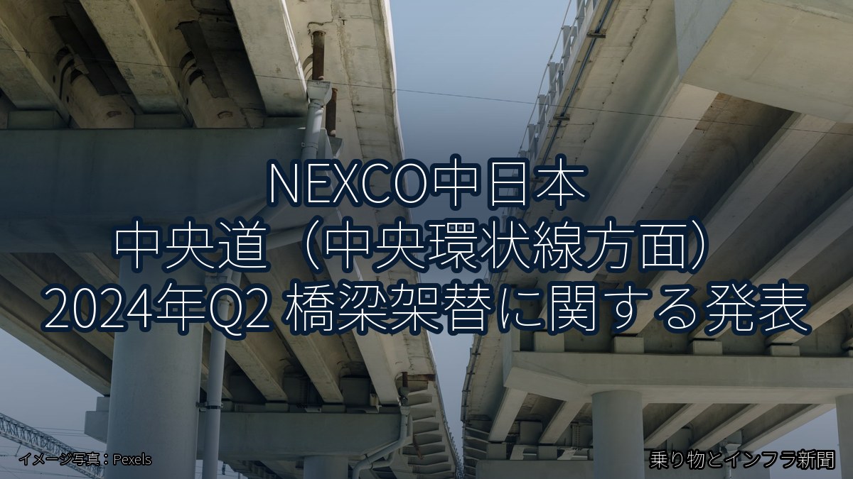 NEXCO中日本 中央道（中央環状線方面） 2024年Q2 橋梁架替に関する発表（乗り物とインフラ新聞）