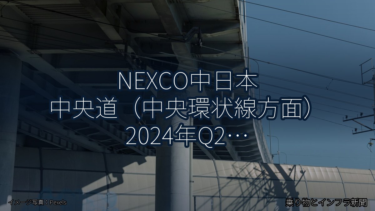 NEXCO中日本 中央道（中央環状線方面） 2024年Q2 トンネル改修に関する発表（乗り物とインフラ新聞）