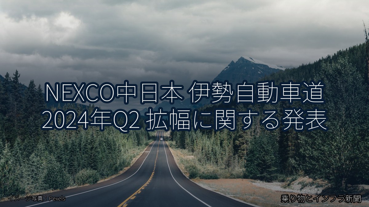 NEXCO中日本 伊勢自動車道 2024年Q2 拡幅に関する発表（乗り物とインフラ新聞）