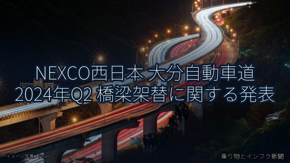 NEXCO西日本 大分自動車道 2024年Q2 橋梁架替に関する発表（乗り物とインフラ新聞）