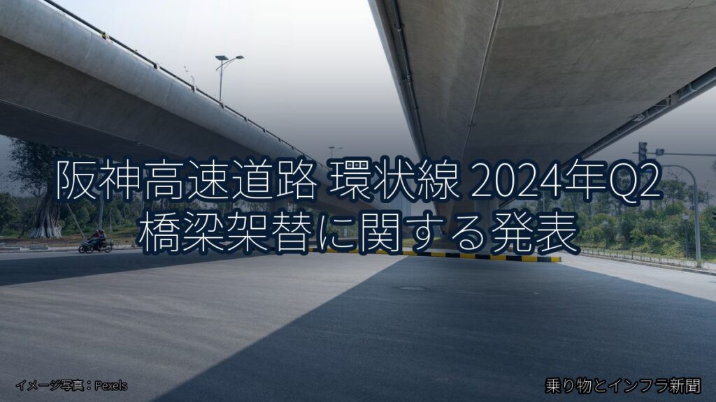 阪神高速道路 環状線 2024年Q2 橋梁架替に関する発表（乗り物とインフラ新聞）