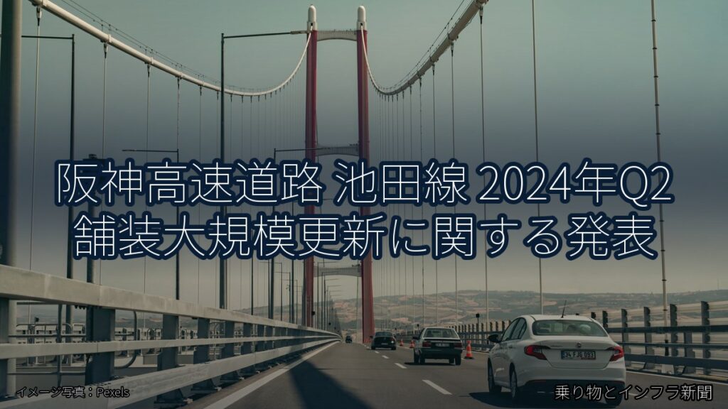 阪神高速道路 池田線 2024年Q2 舗装大規模更新に関する発表（乗り物とインフラ新聞）