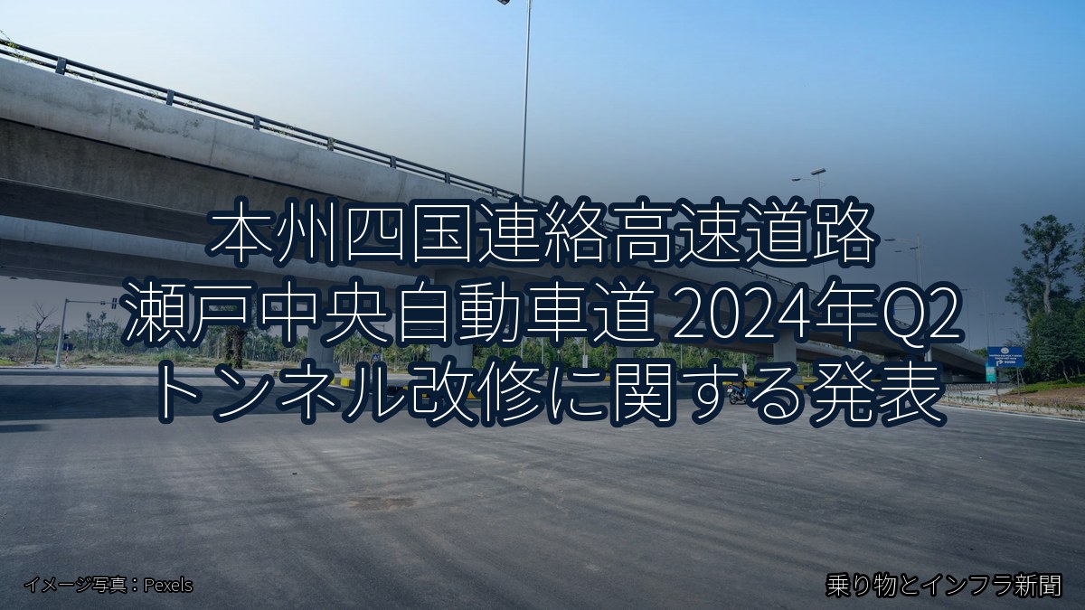 本州四国連絡高速道路 瀬戸中央自動車道 2024年Q2 トンネル改修に関する発表（乗り物とインフラ新聞）