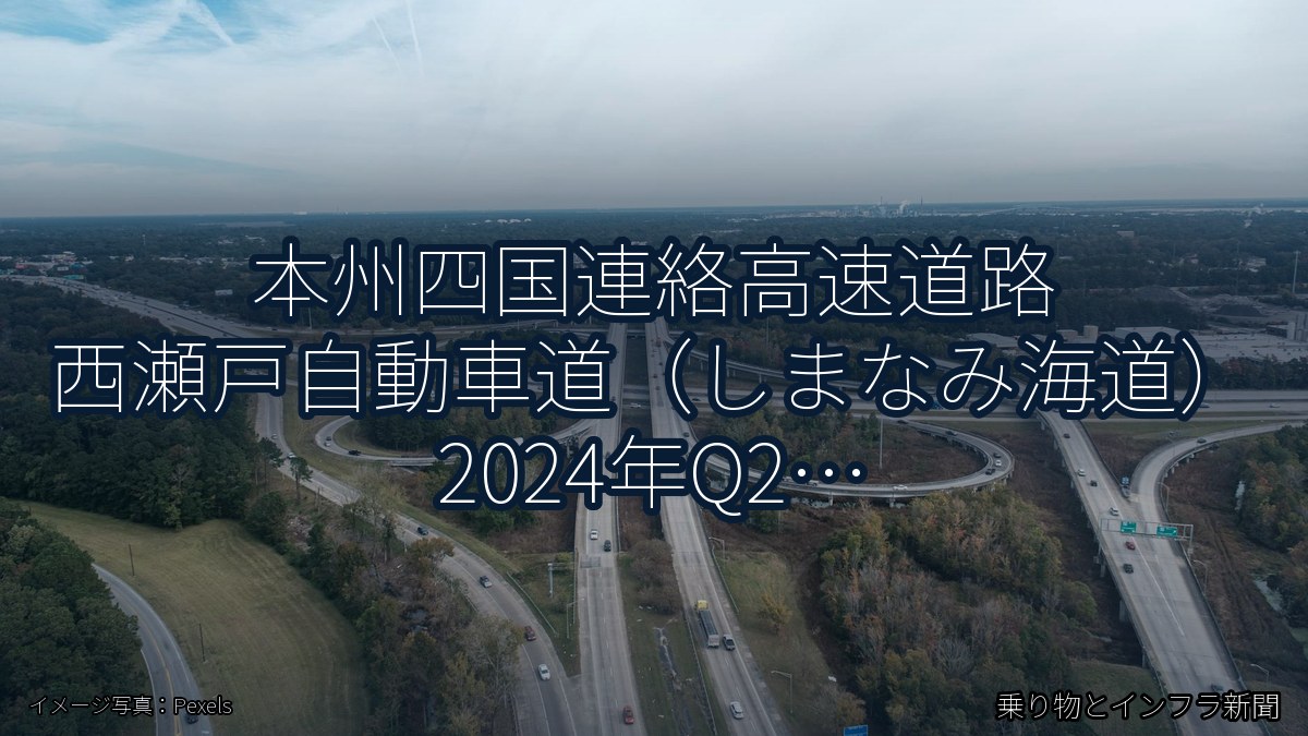 本州四国連絡高速道路 西瀬戸自動車道（しまなみ海道） 2024年Q2 バイパス開通に関する発表（乗り物とインフラ新聞）