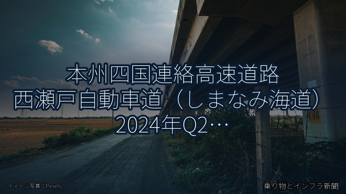 本州四国連絡高速道路 西瀬戸自動車道（しまなみ海道） 2024年Q2 トンネル改修に関する発表（乗り物とインフラ新聞）
