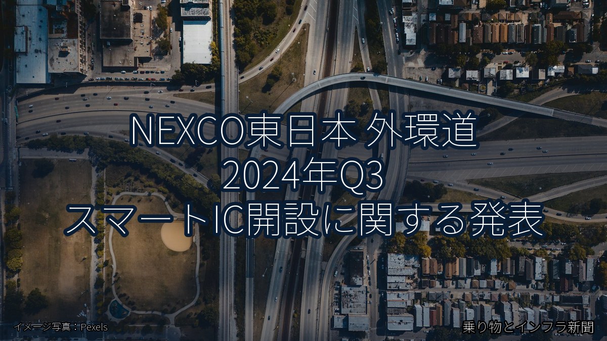 NEXCO東日本 外環道 2024年Q3 スマートIC開設に関する発表(乗り物とインフラ新聞)