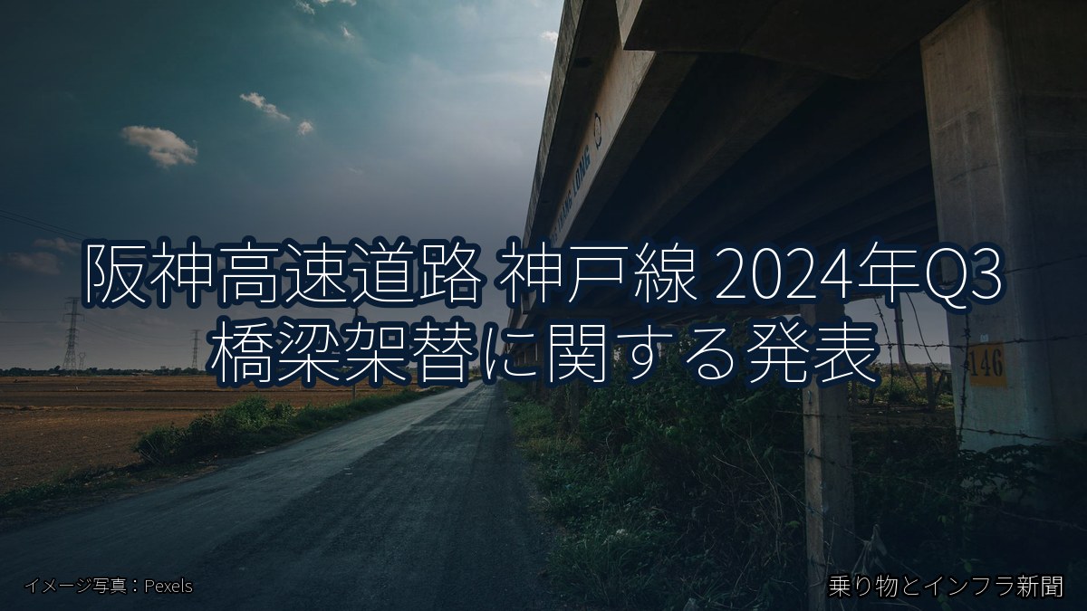 阪神高速道路 神戸線 2024年Q3 橋梁架替に関する発表（乗り物とインフラ新聞）
