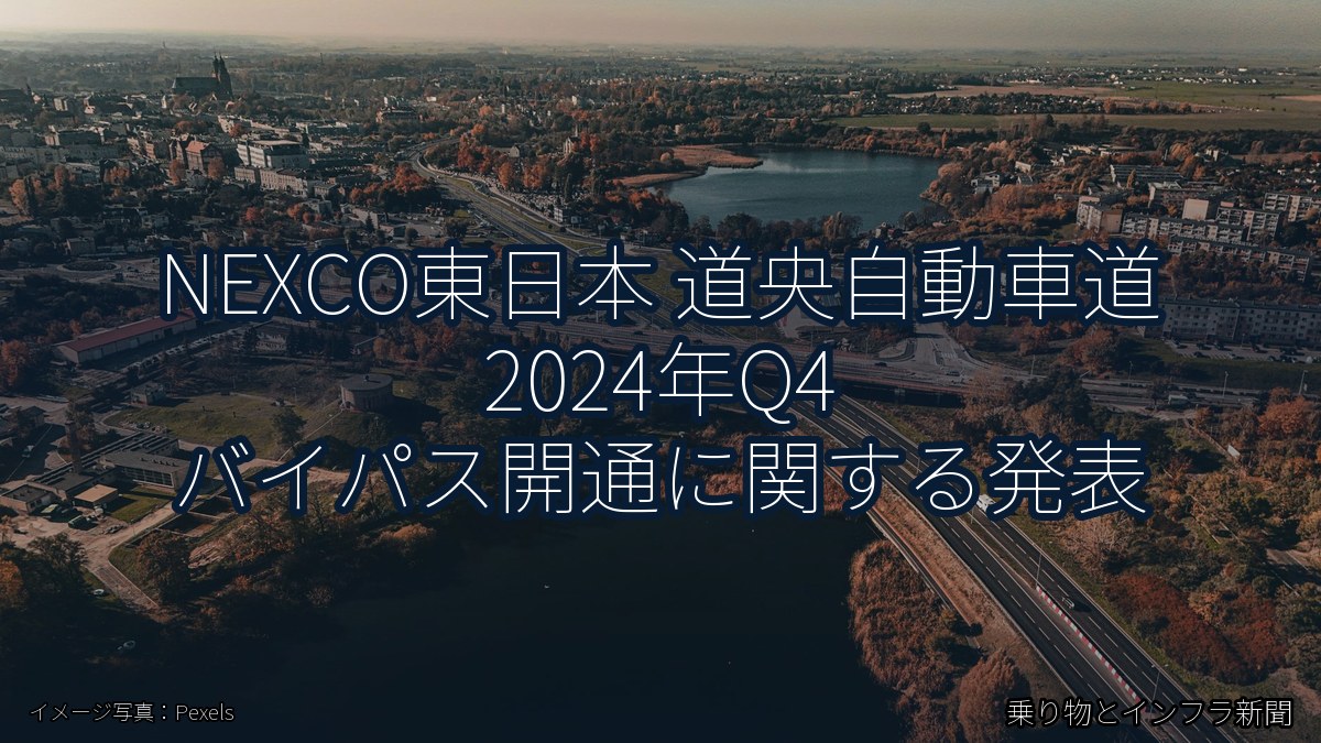 NEXCO東日本 道央自動車道 2024年Q4 バイパス開通に関する発表（乗り物とインフラ新聞）