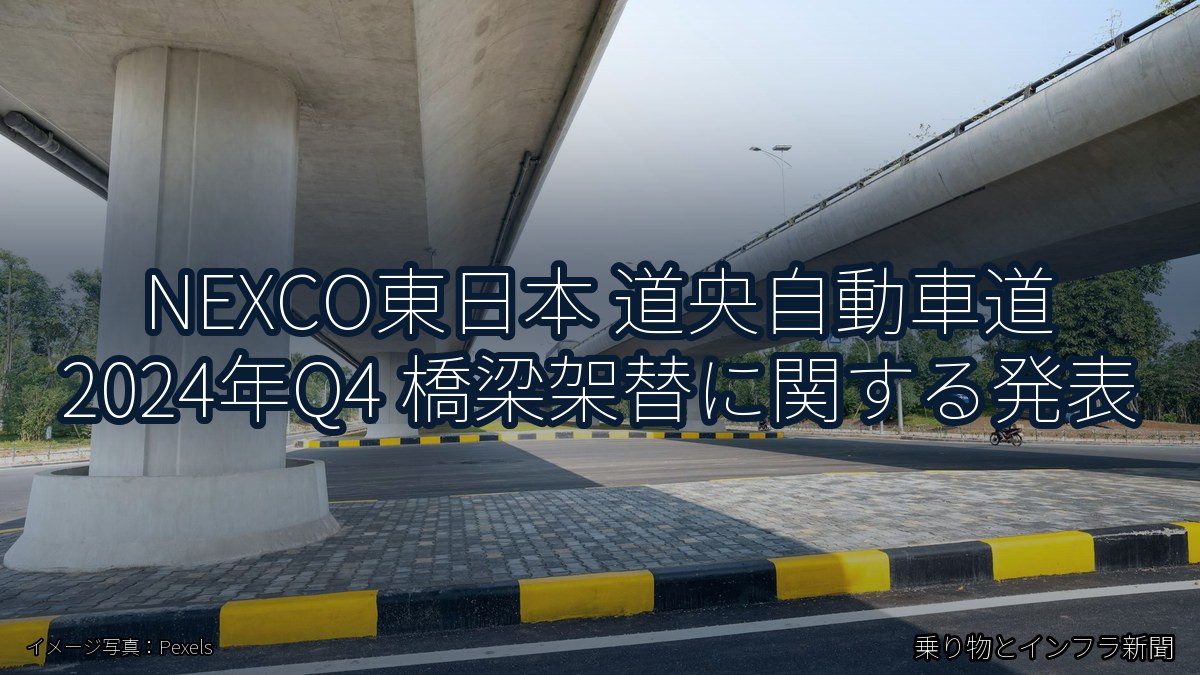 NEXCO東日本 道央自動車道 2024年Q4 橋梁架替に関する発表(乗り物とインフラ新聞)
