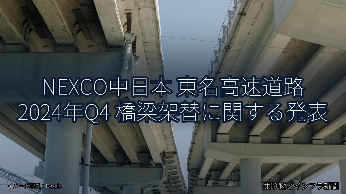 NEXCO中日本 東名高速道路 2024年Q4 橋梁架替に関する発表（乗り物とインフラ新聞）