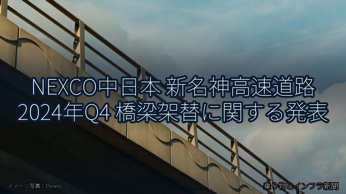 NEXCO中日本 新名神高速道路 2024年Q4 橋梁架替に関する発表(乗り物とインフラ新聞)