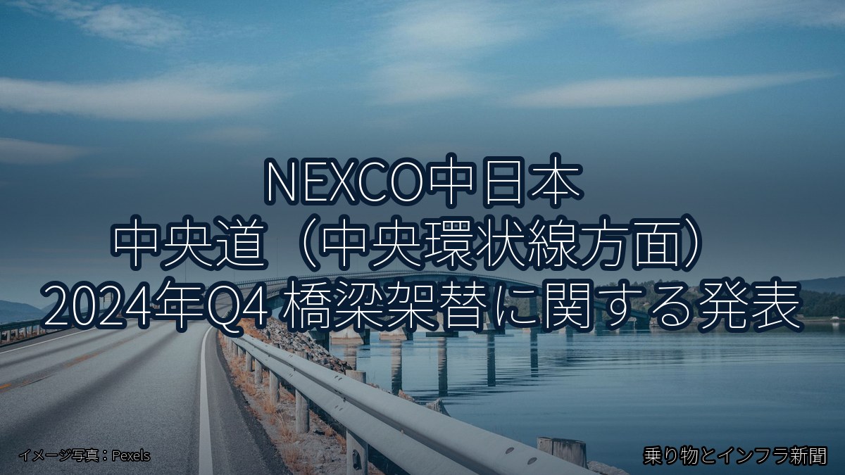 NEXCO中日本 中央道（中央環状線方面） 2024年Q4 橋梁架替に関する発表（乗り物とインフラ新聞）