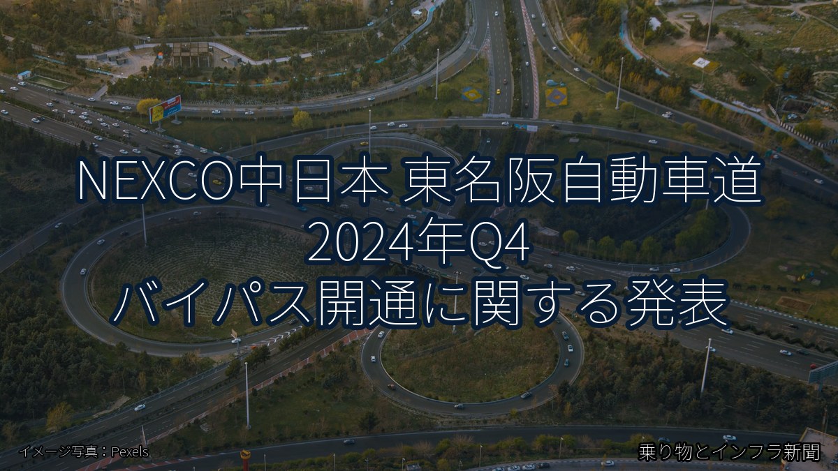 NEXCO中日本 東名阪自動車道 2024年Q4 バイパス開通に関する発表（乗り物とインフラ新聞）