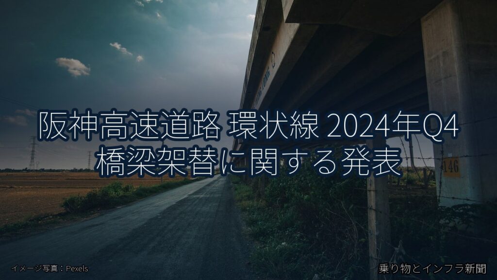 阪神高速道路 環状線 2024年Q4 橋梁架替に関する発表（乗り物とインフラ新聞）