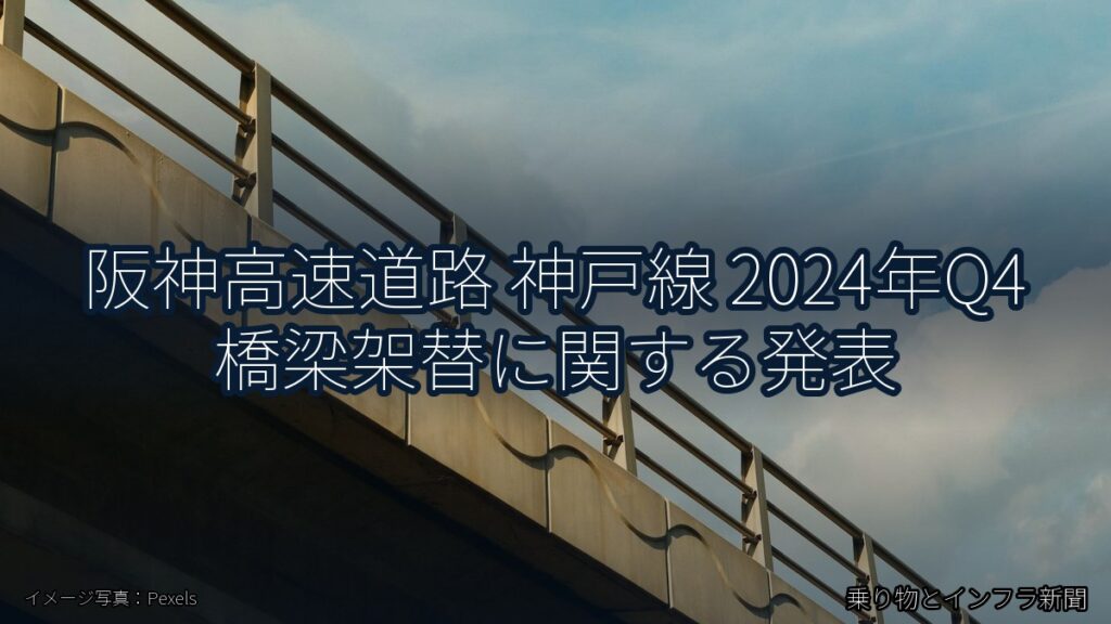 阪神高速道路 神戸線 2024年Q4 橋梁架替に関する発表（乗り物とインフラ新聞）
