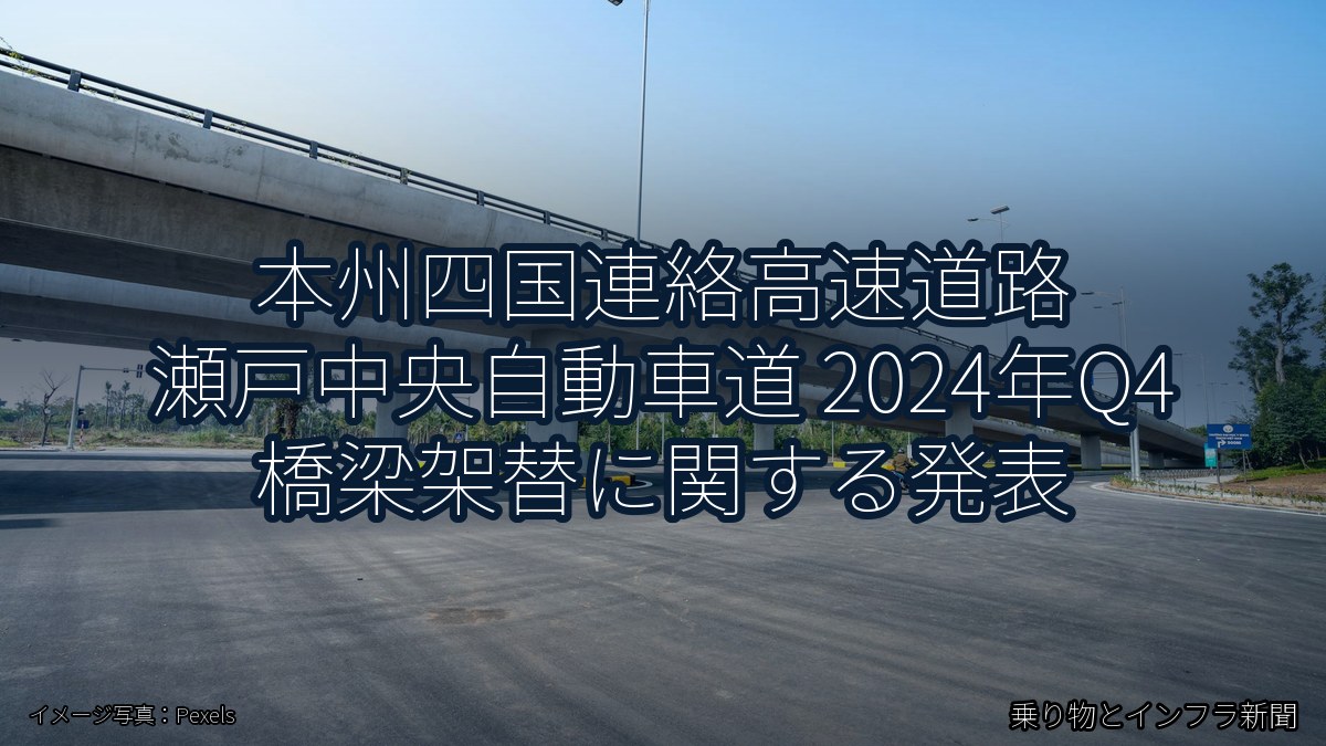 本州四国連絡高速道路 瀬戸中央自動車道 2024年Q4 橋梁架替に関する発表(乗り物とインフラ新聞)