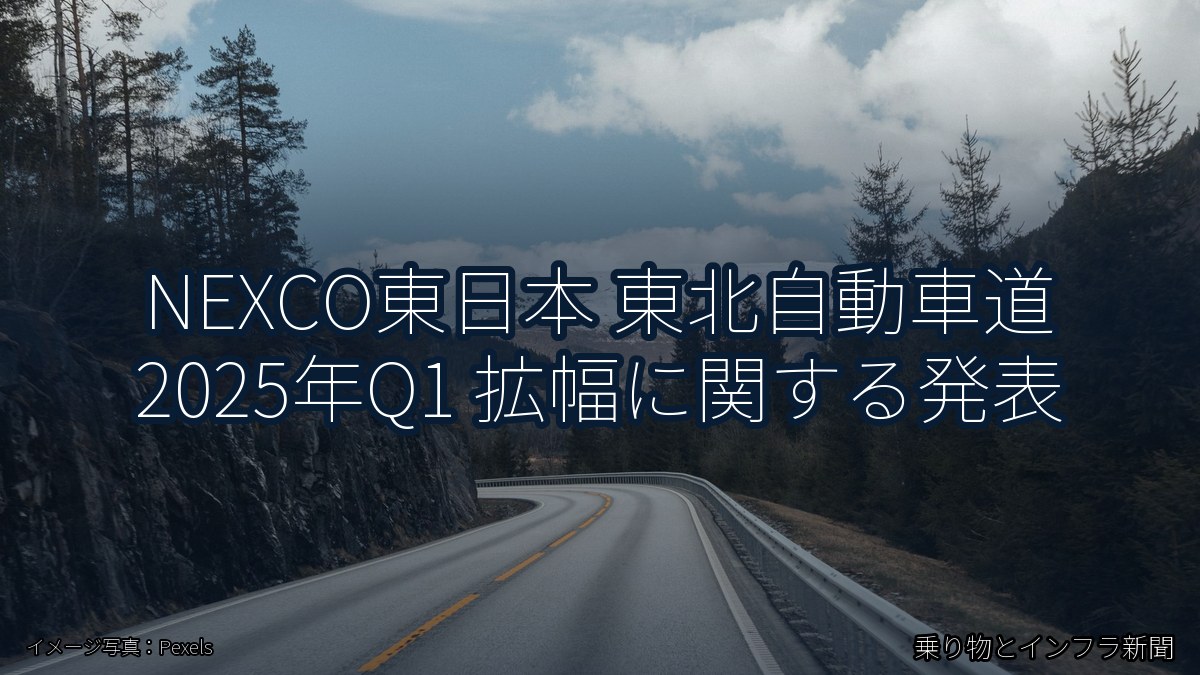 NEXCO東日本 東北自動車道 2025年Q1 拡幅に関する発表（乗り物とインフラ新聞）