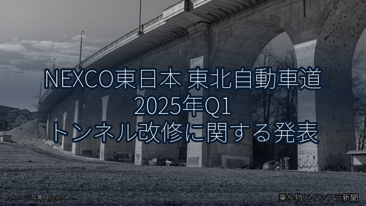 NEXCO東日本 東北自動車道 2025年Q1 トンネル改修に関する発表（乗り物とインフラ新聞）