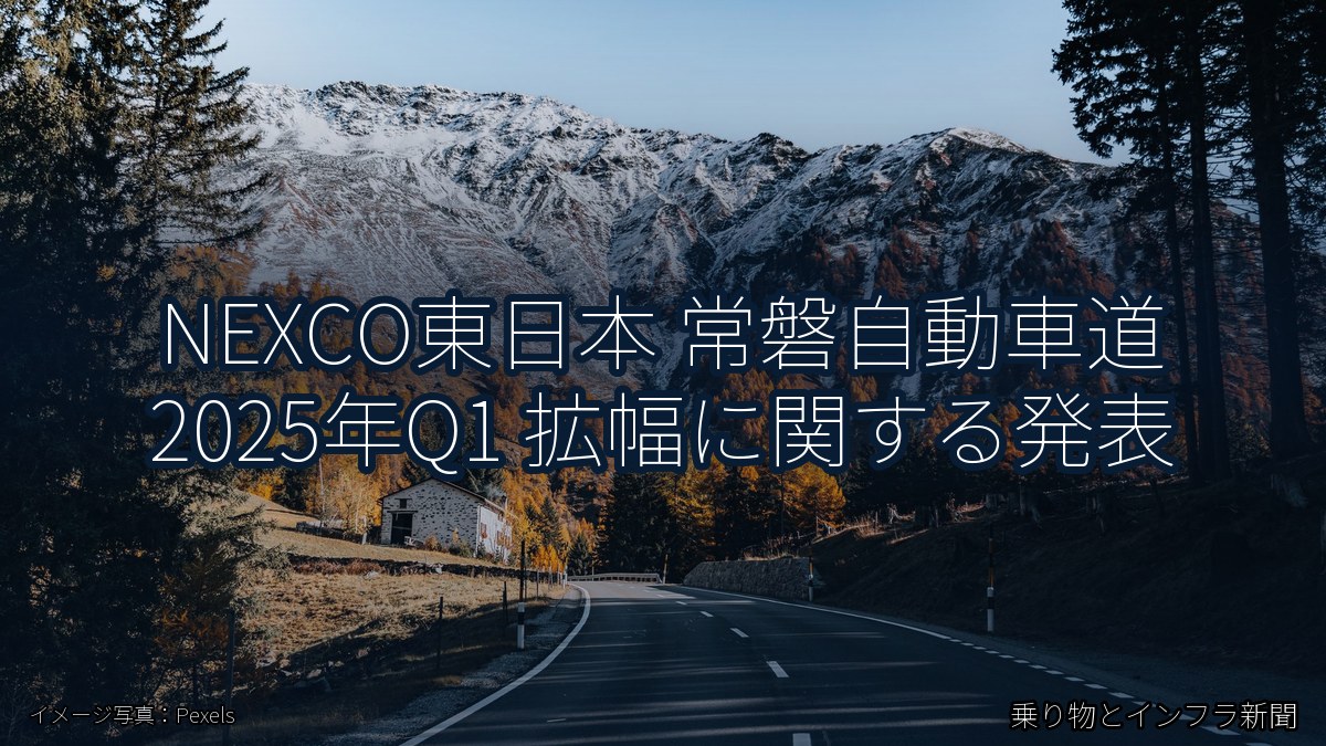 NEXCO東日本 常磐自動車道 2025年Q1 拡幅に関する発表（乗り物とインフラ新聞）