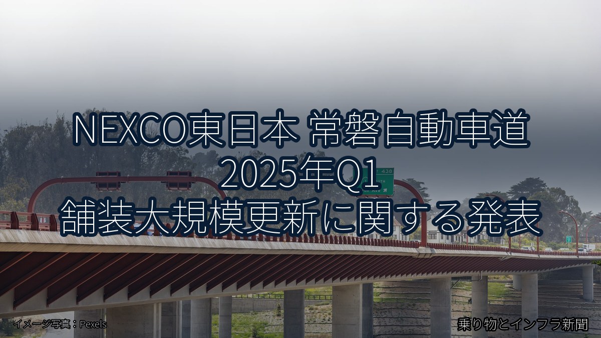 NEXCO東日本 常磐自動車道 2025年Q1 舗装大規模更新に関する発表（乗り物とインフラ新聞）