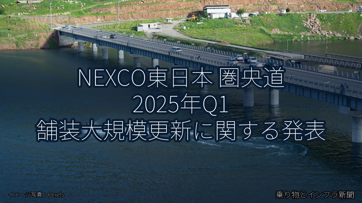 NEXCO東日本 圏央道 2025年Q1 舗装大規模更新に関する発表（乗り物とインフラ新聞）