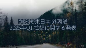 NEXCO東日本 外環道 2025年Q1 拡幅に関する発表（乗り物とインフラ新聞）